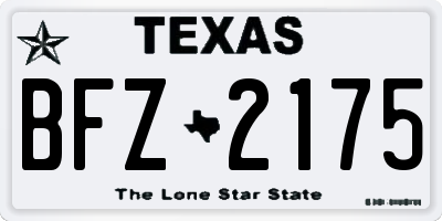TX license plate BFZ2175