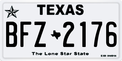 TX license plate BFZ2176
