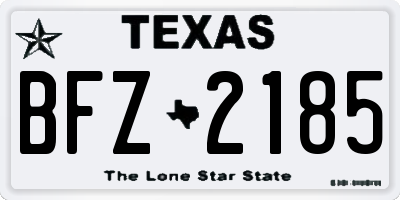 TX license plate BFZ2185