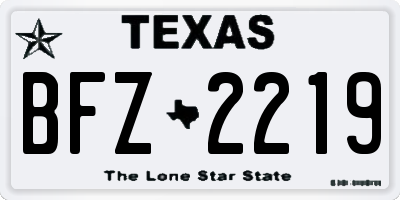 TX license plate BFZ2219