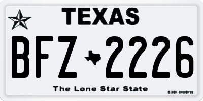 TX license plate BFZ2226