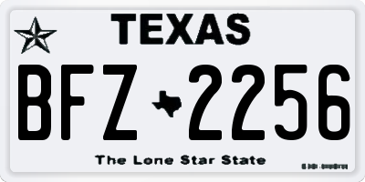 TX license plate BFZ2256