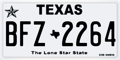 TX license plate BFZ2264