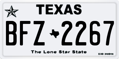 TX license plate BFZ2267