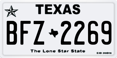 TX license plate BFZ2269