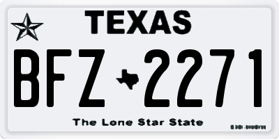 TX license plate BFZ2271