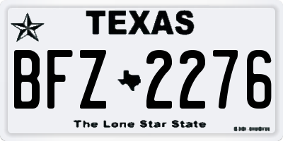TX license plate BFZ2276