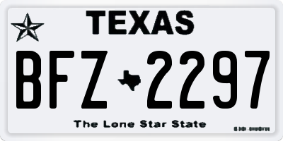 TX license plate BFZ2297