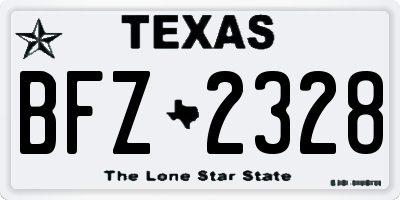 TX license plate BFZ2328