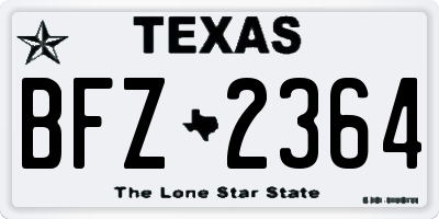 TX license plate BFZ2364