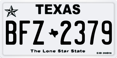 TX license plate BFZ2379