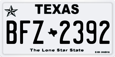 TX license plate BFZ2392