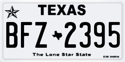 TX license plate BFZ2395