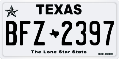 TX license plate BFZ2397