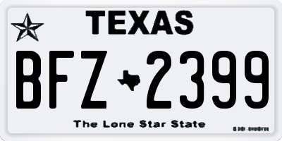 TX license plate BFZ2399