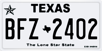 TX license plate BFZ2402