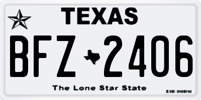 TX license plate BFZ2406