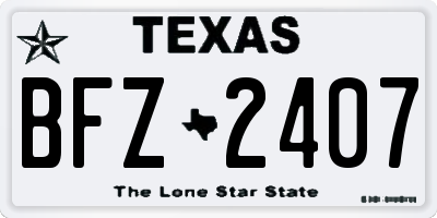 TX license plate BFZ2407