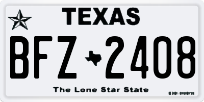TX license plate BFZ2408