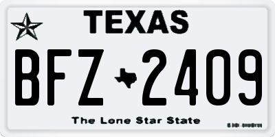 TX license plate BFZ2409
