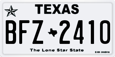 TX license plate BFZ2410