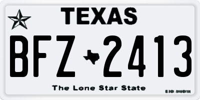 TX license plate BFZ2413