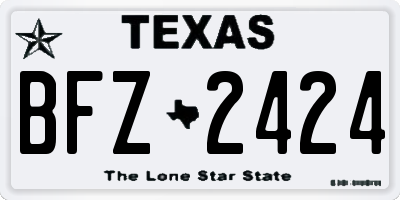 TX license plate BFZ2424