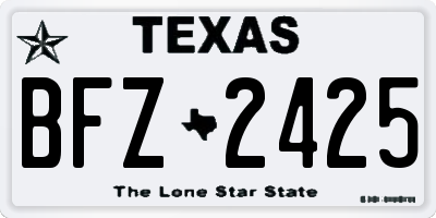 TX license plate BFZ2425