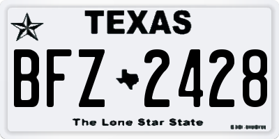 TX license plate BFZ2428