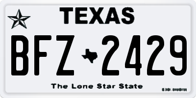 TX license plate BFZ2429