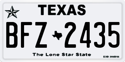 TX license plate BFZ2435
