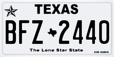 TX license plate BFZ2440