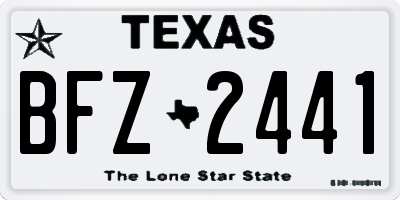 TX license plate BFZ2441