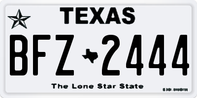 TX license plate BFZ2444