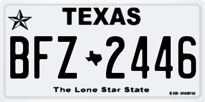 TX license plate BFZ2446