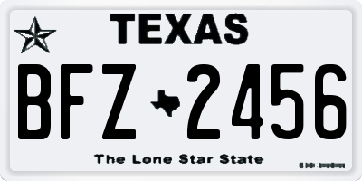 TX license plate BFZ2456