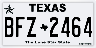 TX license plate BFZ2464