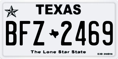 TX license plate BFZ2469