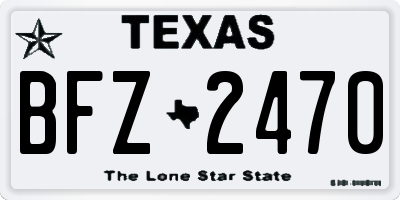 TX license plate BFZ2470