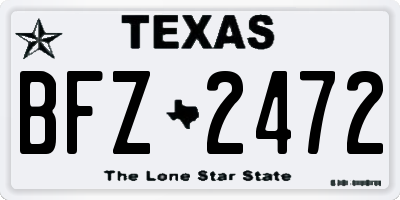 TX license plate BFZ2472