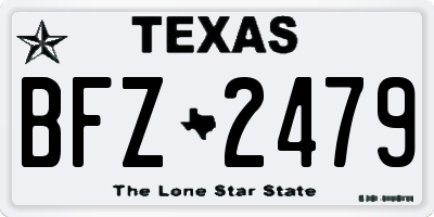 TX license plate BFZ2479