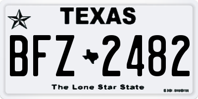 TX license plate BFZ2482