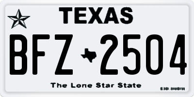 TX license plate BFZ2504