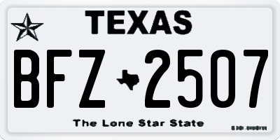 TX license plate BFZ2507