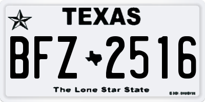 TX license plate BFZ2516