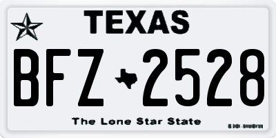 TX license plate BFZ2528