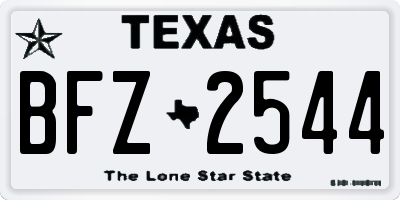 TX license plate BFZ2544