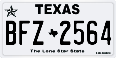 TX license plate BFZ2564