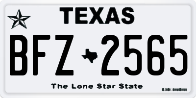 TX license plate BFZ2565