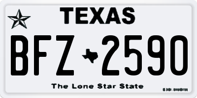 TX license plate BFZ2590